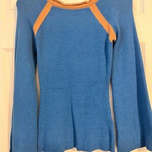 Blue and Orange Women's Sweater